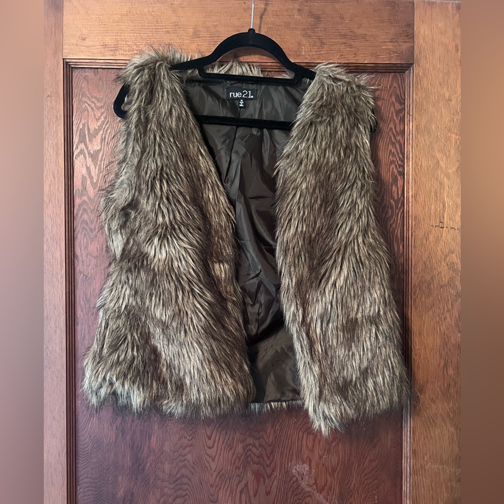 Faux fur vest